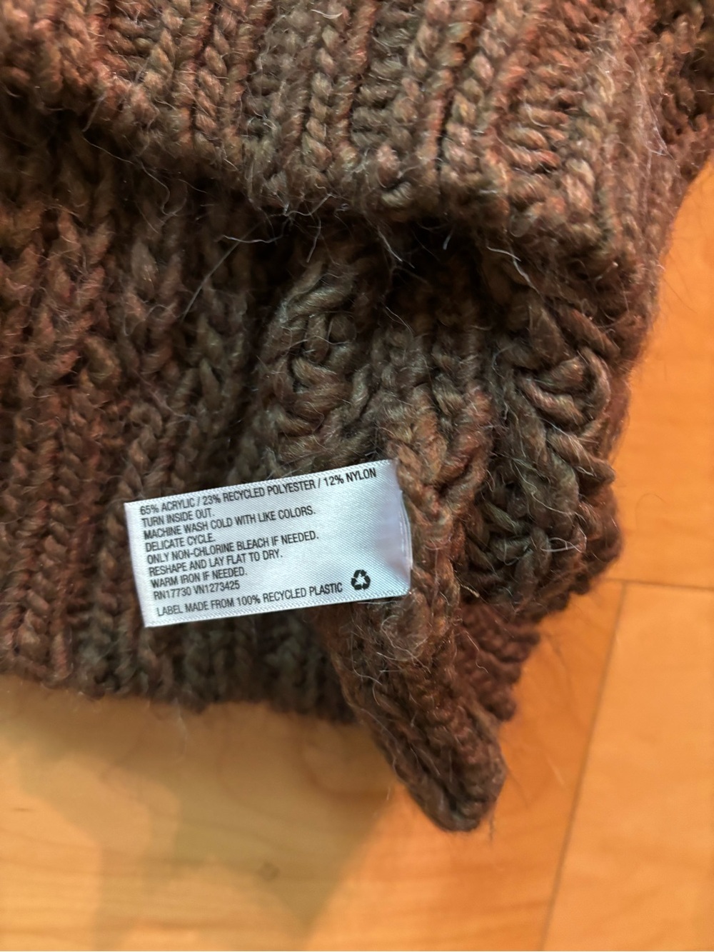 Universal Thread Fisherman chunky oversized Cozy Cable Knit Sweater - Brown XL - Picture 5 of 6